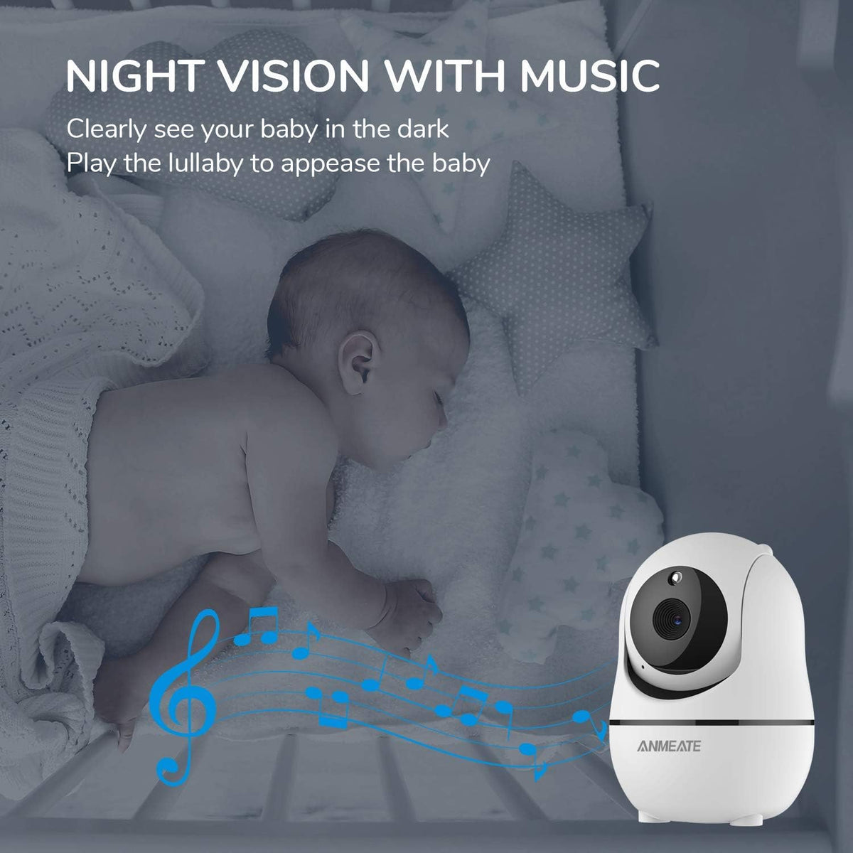 3.5” Video Baby Monitor with Camera and Audio, Infrared Night Vision, Two Way Talk, Pack of 2 H580525