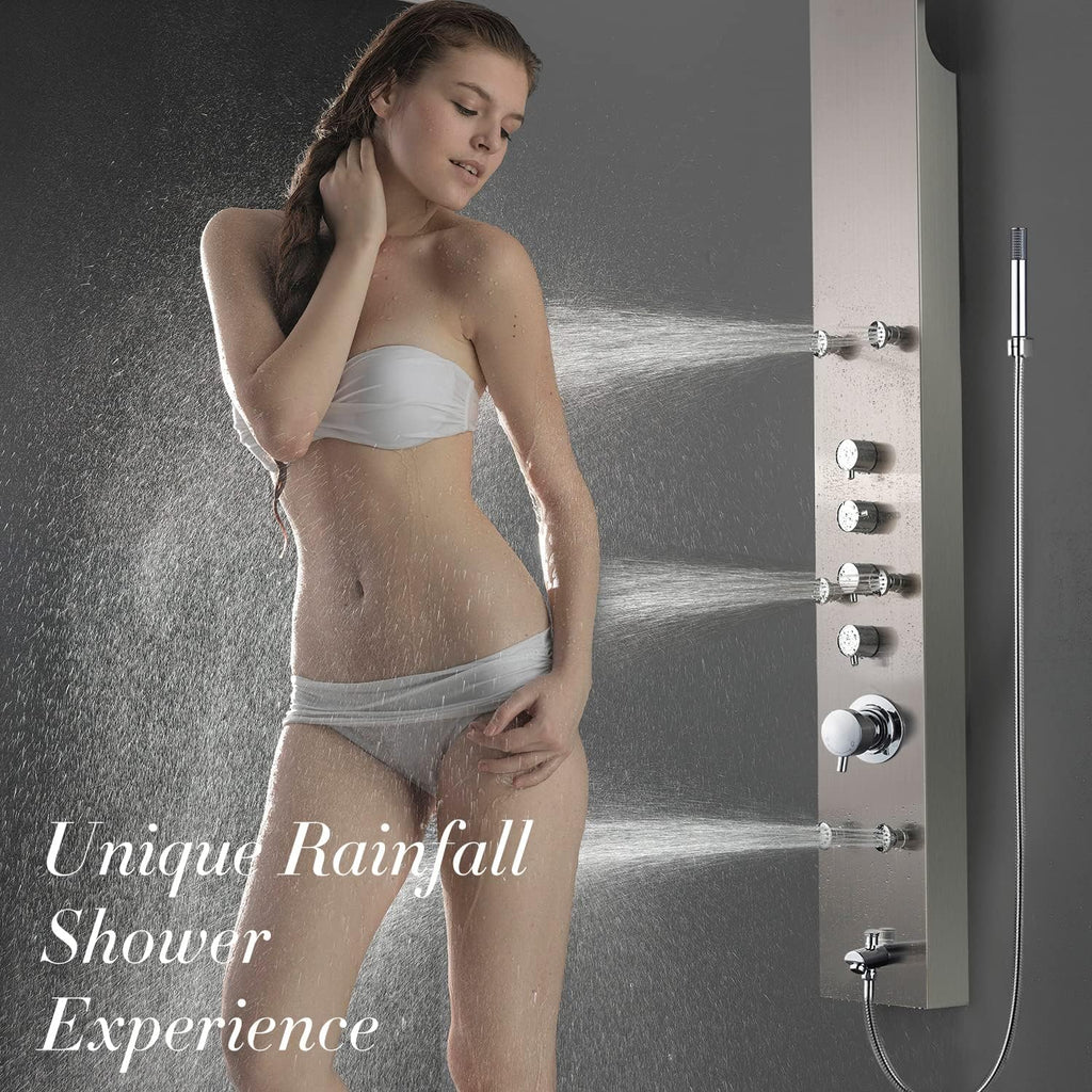 Real #304 Stainless Steel Wall Mount Shower Panel System O2444
