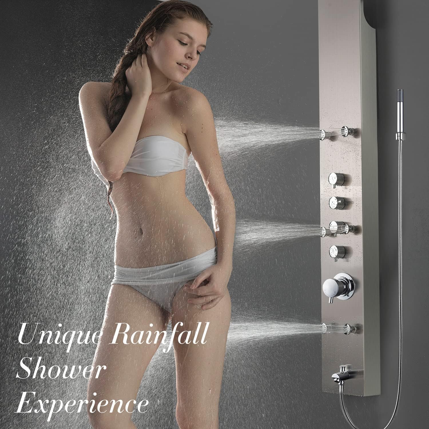 Real #304 Stainless Steel Wall Mount Shower Panel System O2444