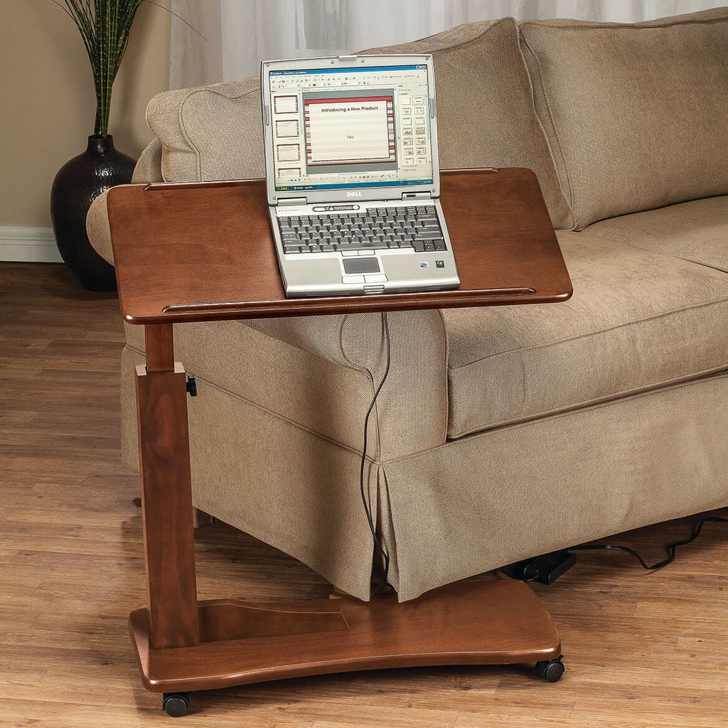 Oak C Shaped Side Accent Table B83587