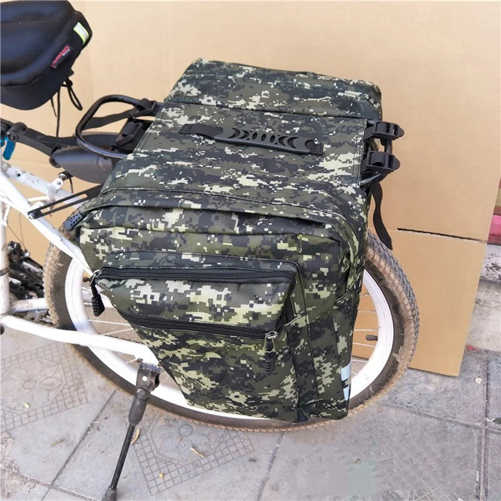 Rear Seat Bag Cycling Bike Rack Double Pannier Bag Q89481