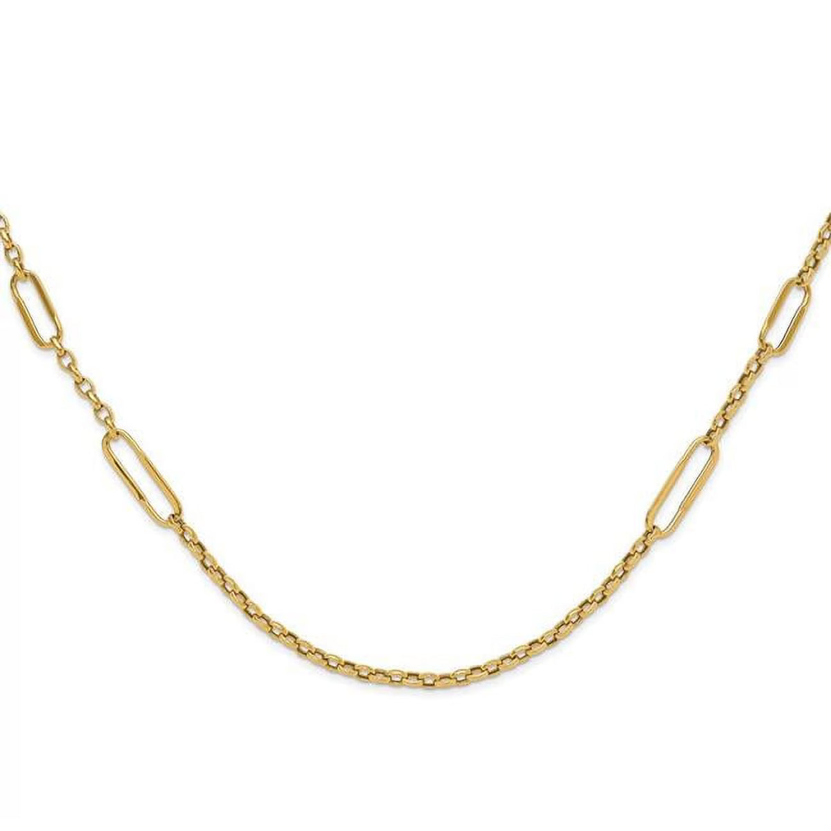14K Yellow Gold Polished Fancy Link 30 in. Necklace G312727