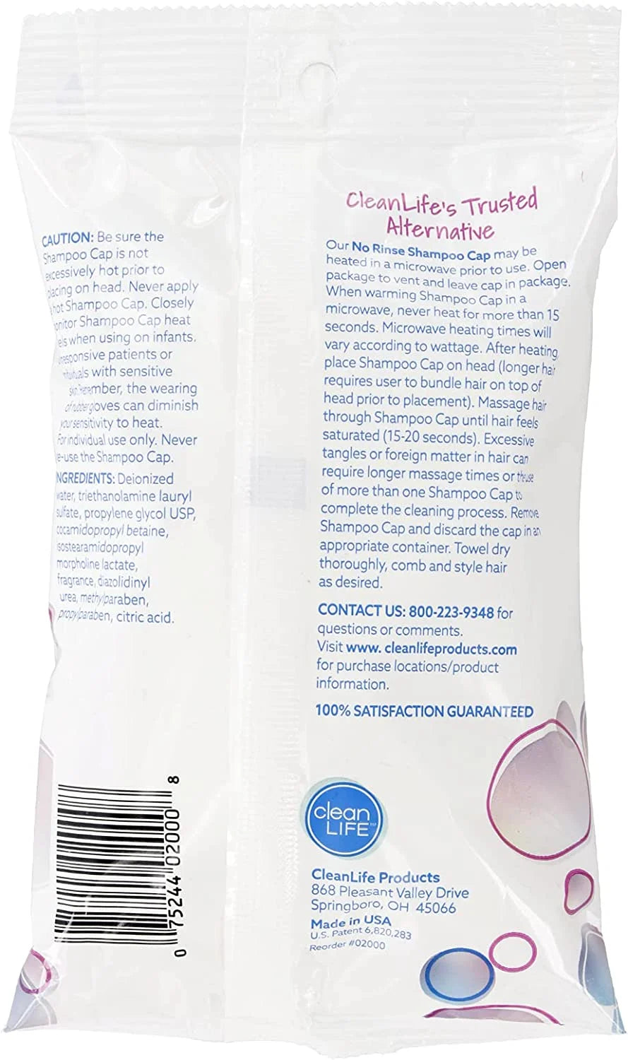 No Rinse Shampoo Cap (5-Pack) L96856