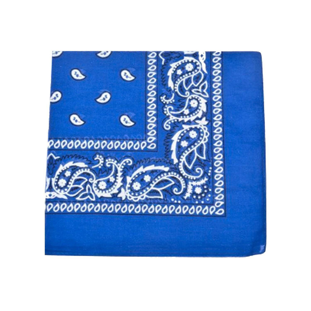 72 Pack Royal Blue Paisley Print Polyester Bandanas P155621