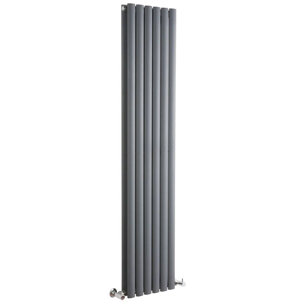 Double Panel Anthracite Vertical Radiator 63 Inches x 14 Inches D71940