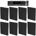 6000W 6-Zone Bluetooth Receiver with 8 Slim Wall Speakers and 4 RockSlim Black Speakers L312694
