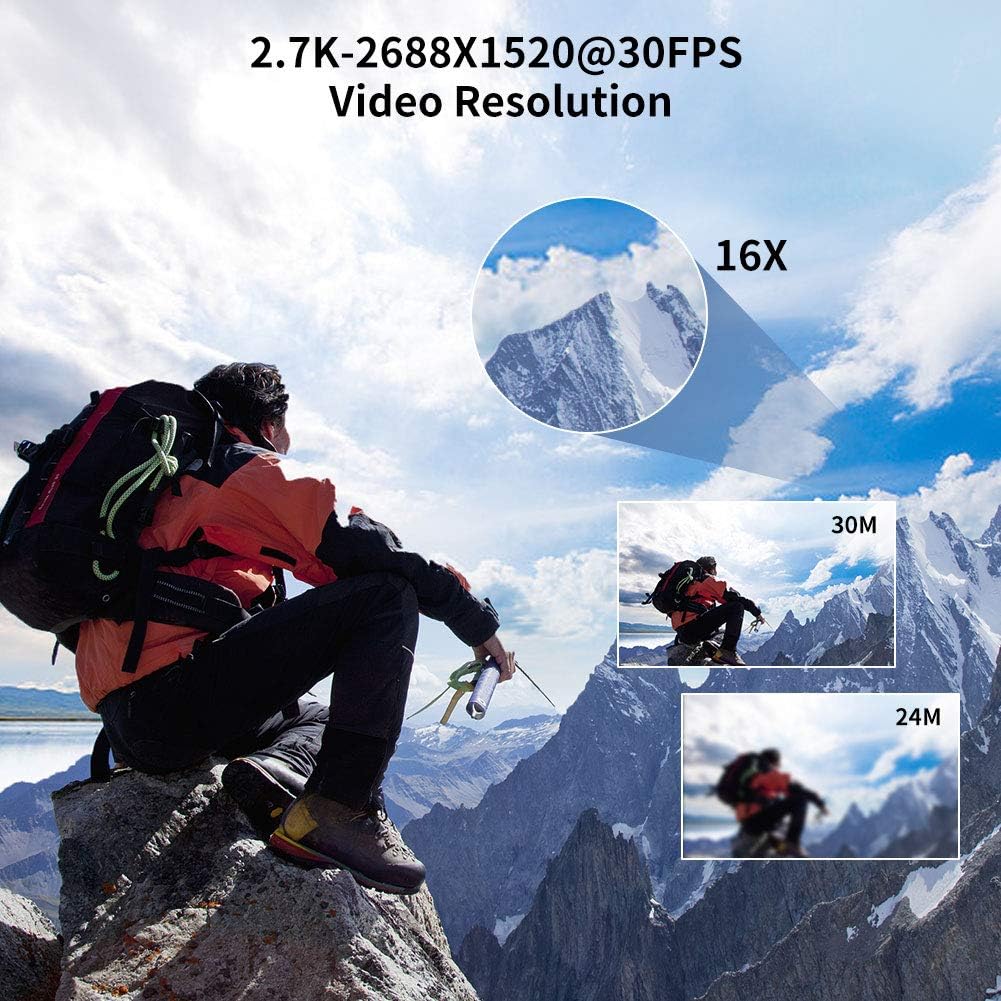 2.7K Full HD 30FPS Vlogging Camera with Microphone & Remote B157