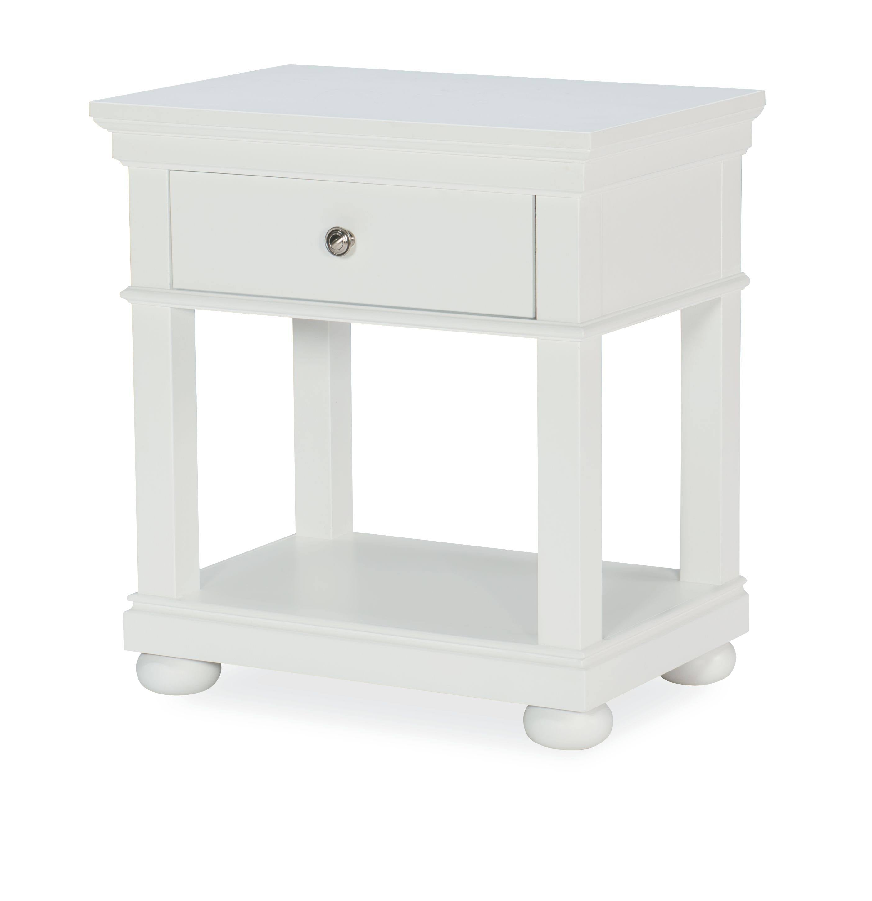 Natural White Nightstand W2642