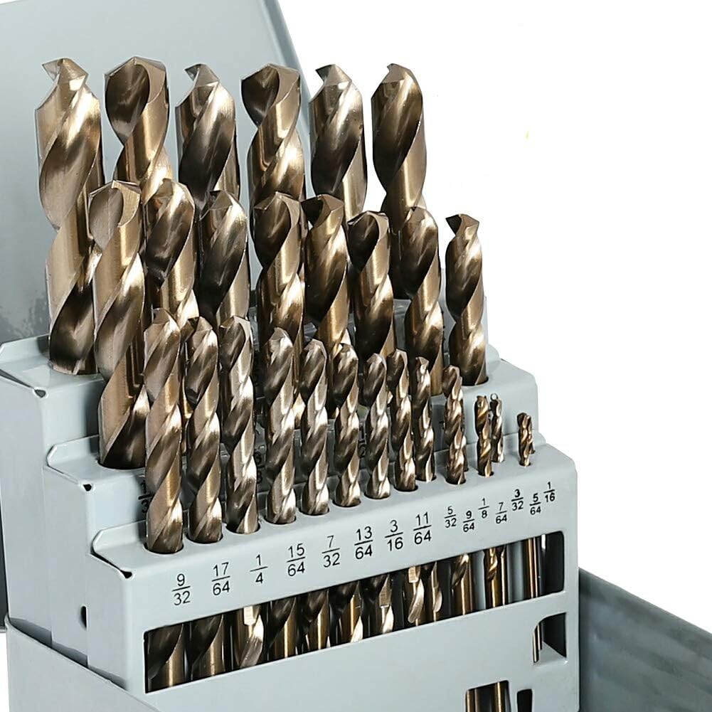 115Pcs M35 High Speed Steel Twist Drill Bit Set with Metal Indexed Storage Case H704