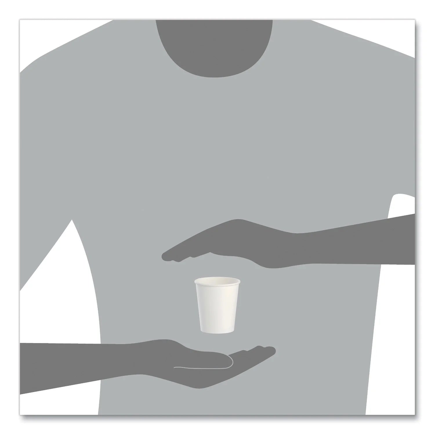 White Paper Water Cups, 3 oz, 100/Bag S86766