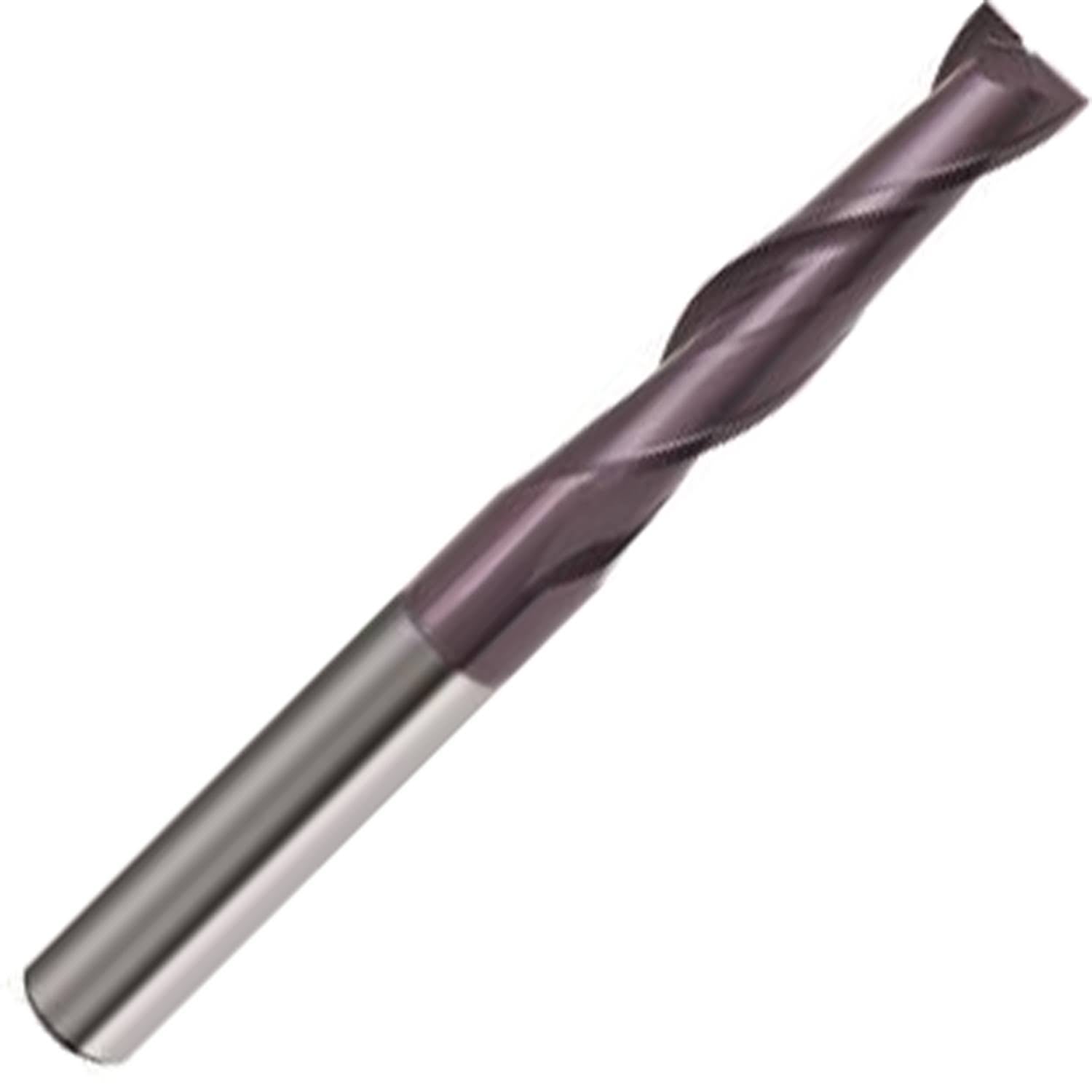 5/8x22 Carbide End Mill, 2 Flute, 30° Helix, FIREX Coated T385825