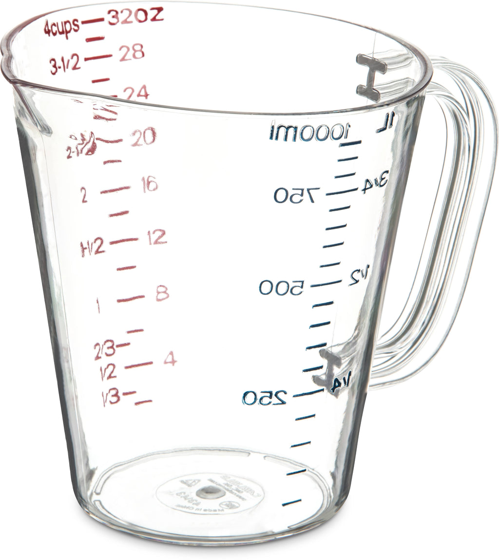 Clear Commercial Measuring Cup 1 qt Q137560