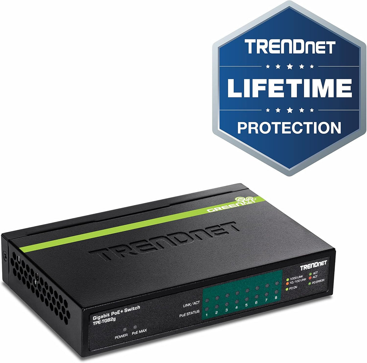 8-Port Gigabit PoE+ Switch, Black R275