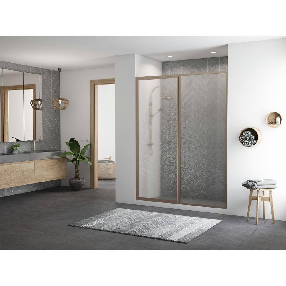 Framed Hinge Swing Shower Door Brushed Nickel I74166
