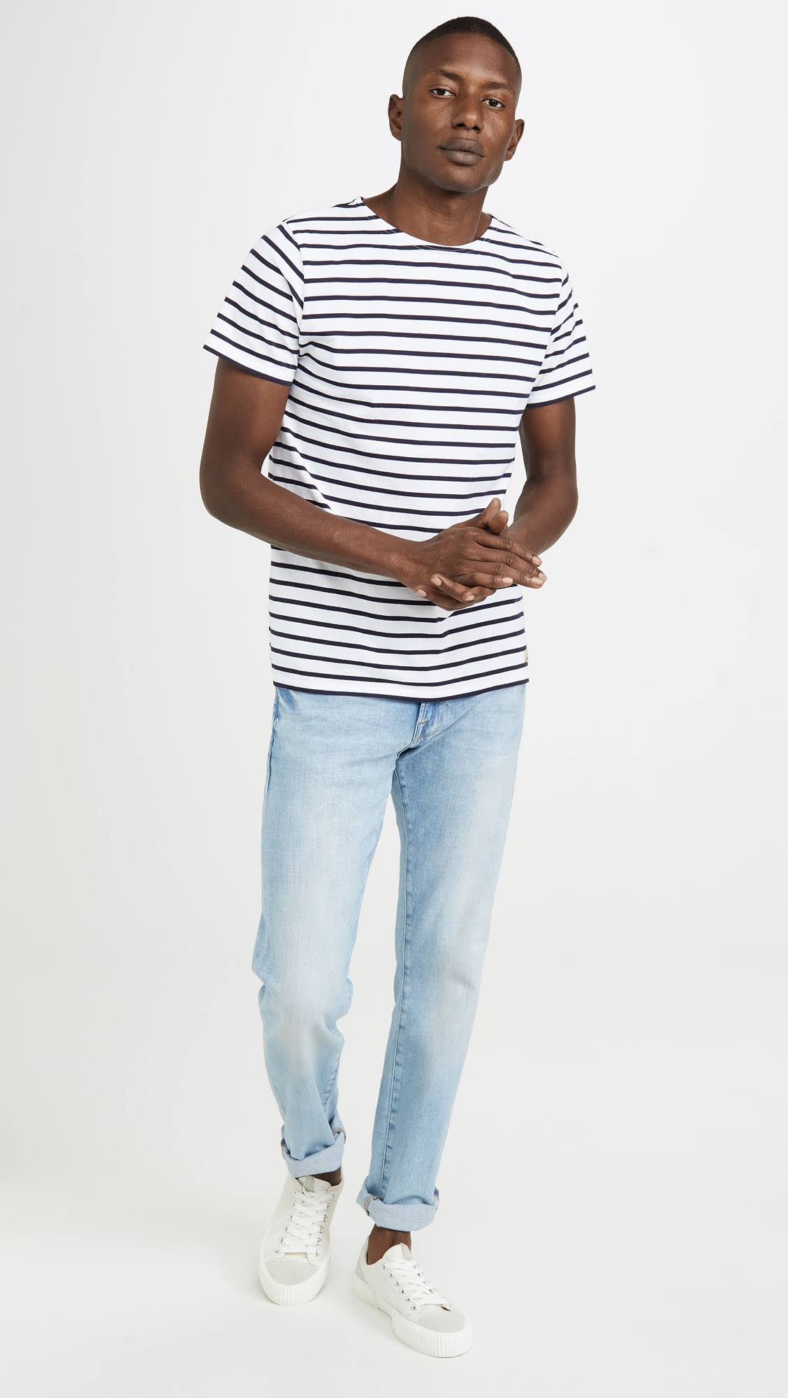 Navy White Mariniere Tee N7122