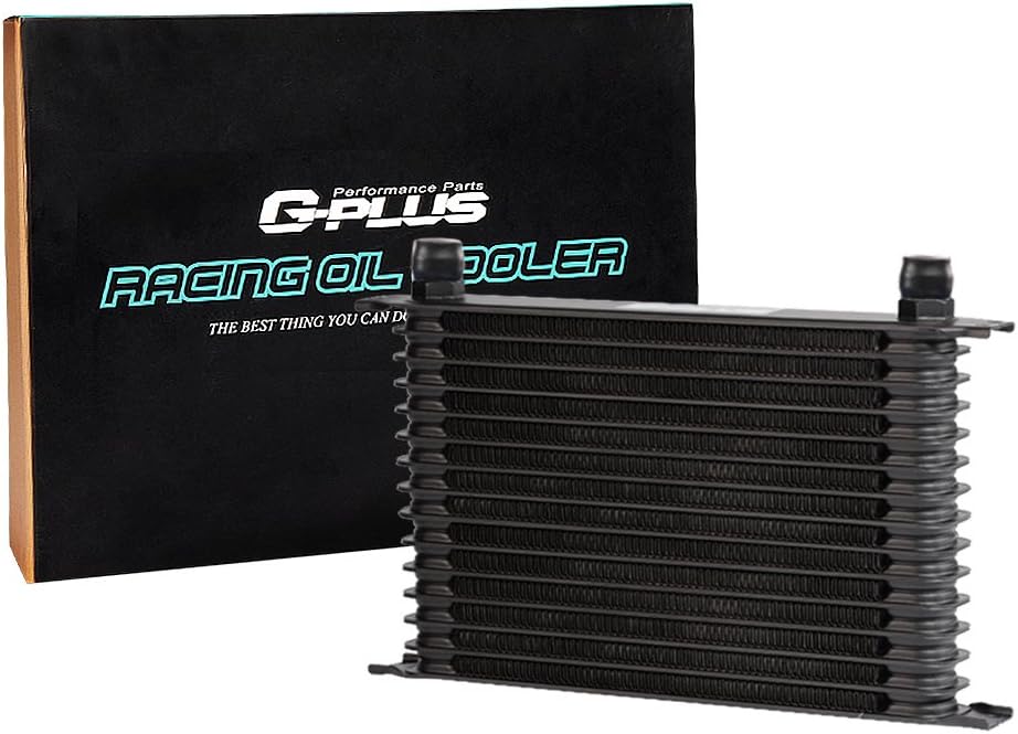 Universal Engine Transmission Oil Cooler with 7" Fixed Black Cooling Fan Kit J8209
