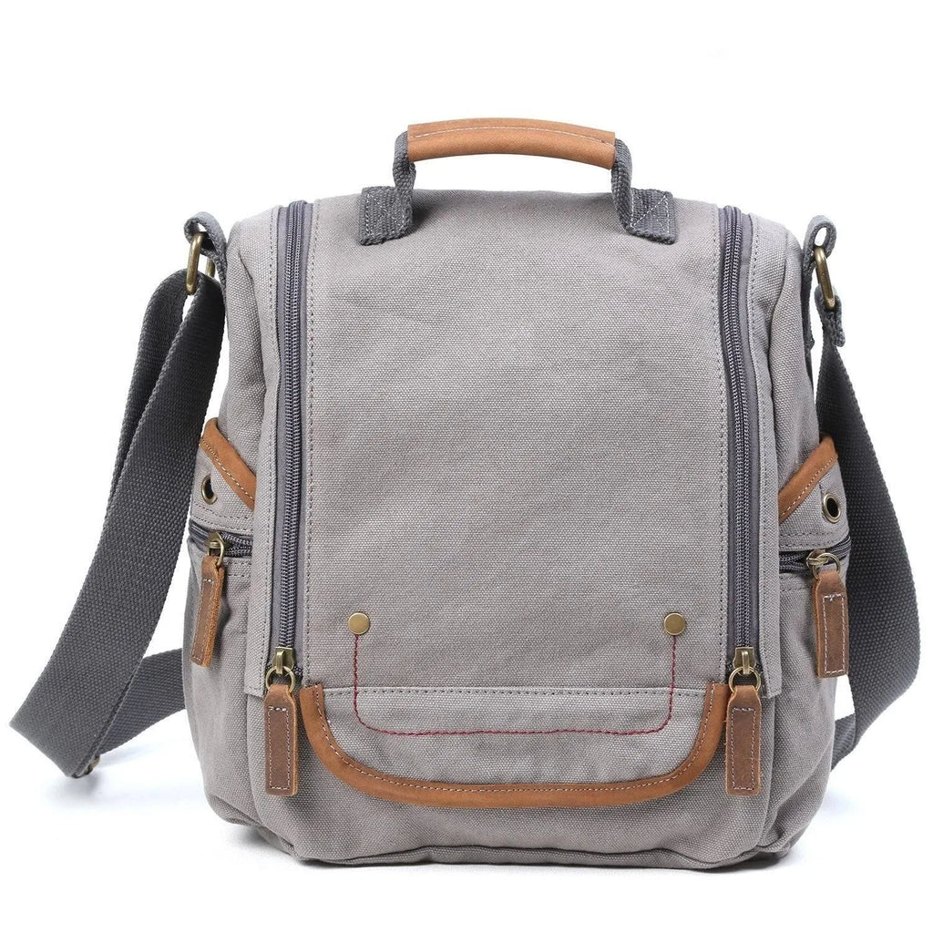Grey Canvas Crossbody C582