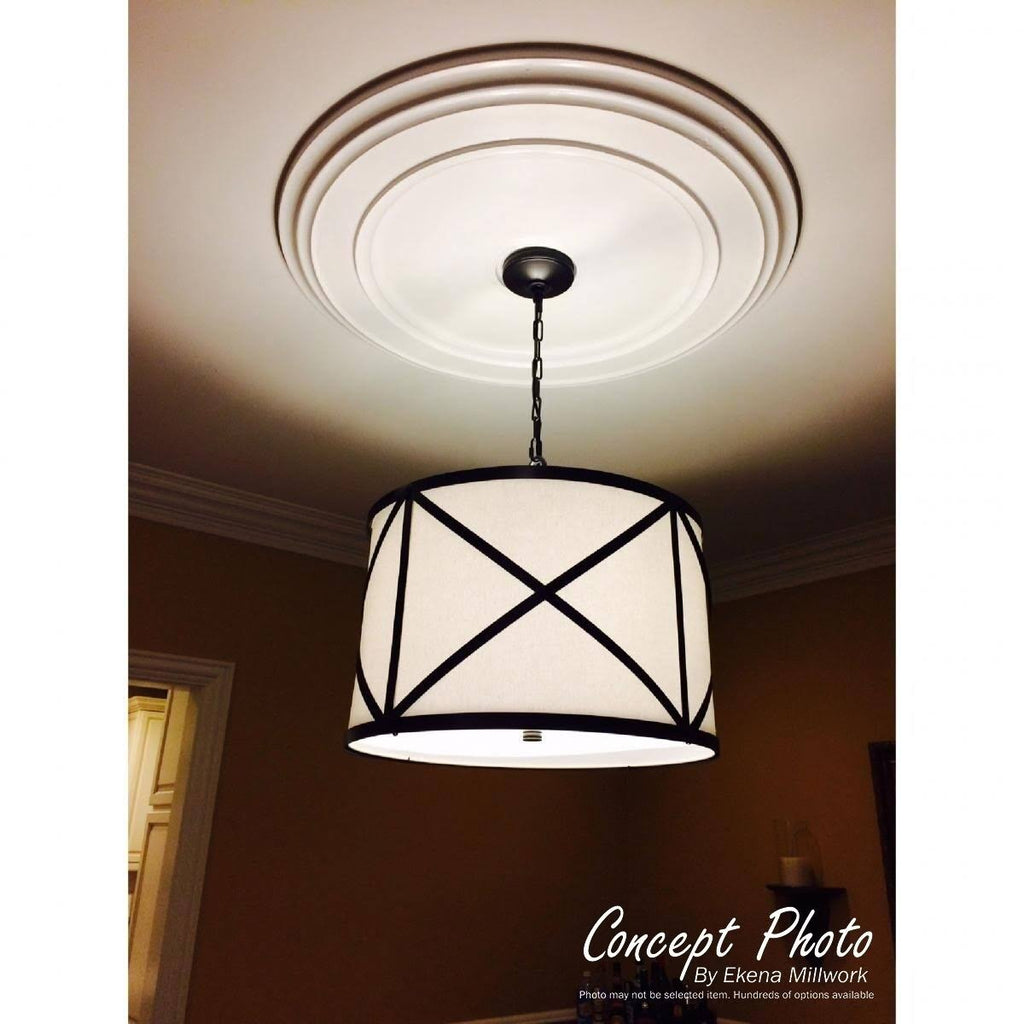 Hand-Painted Silver Ceiling Medallion Q263