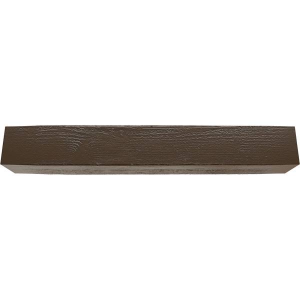 Rough Sawn Faux Wood Fireplace Mantel, Burnished Mahogany X99276