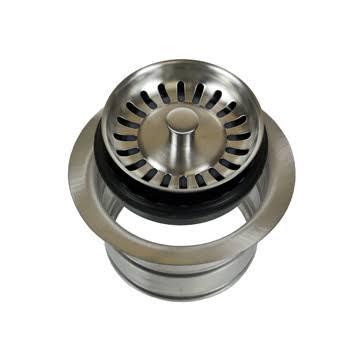 Matte Black/Polished Chrome Complete Stopper & Strainer Unit X6133