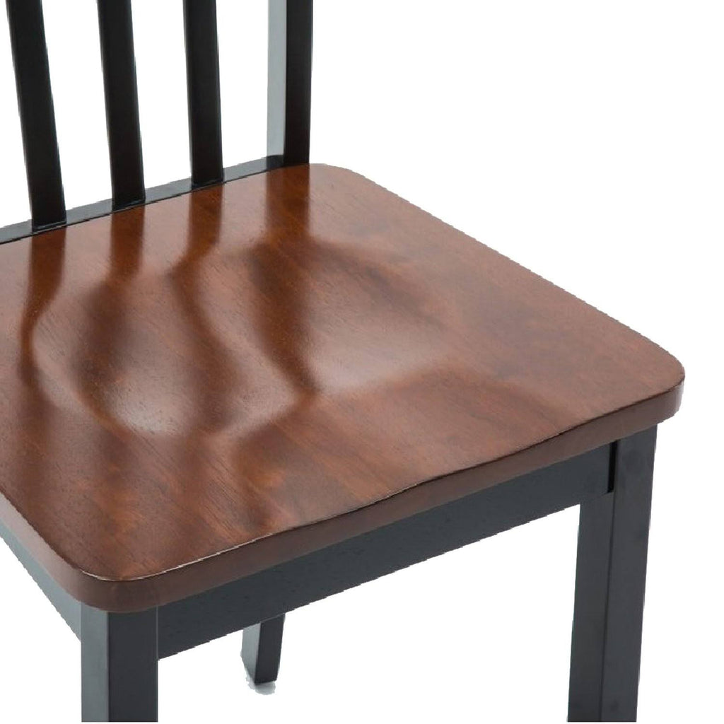Brown and Black Wooden Dining Chair Set of 2 W72410