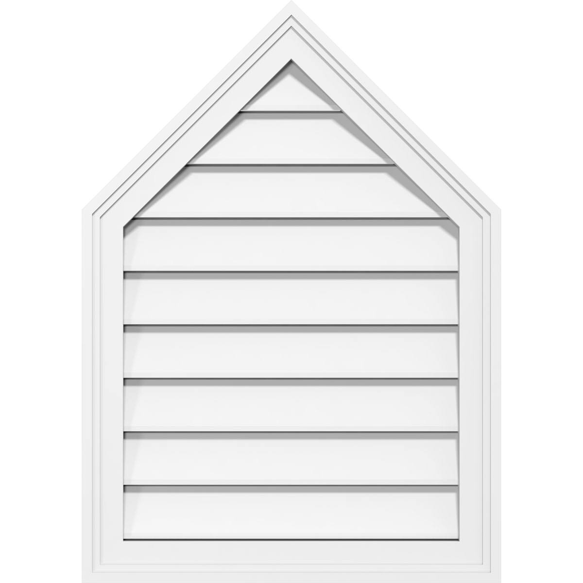 14x22W x 28x22H Peaked Top Surface Mount PVC Gable Vent Z3425