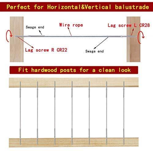 T316 Swage Lag Screws 40 Pack for Cable Railing System P474