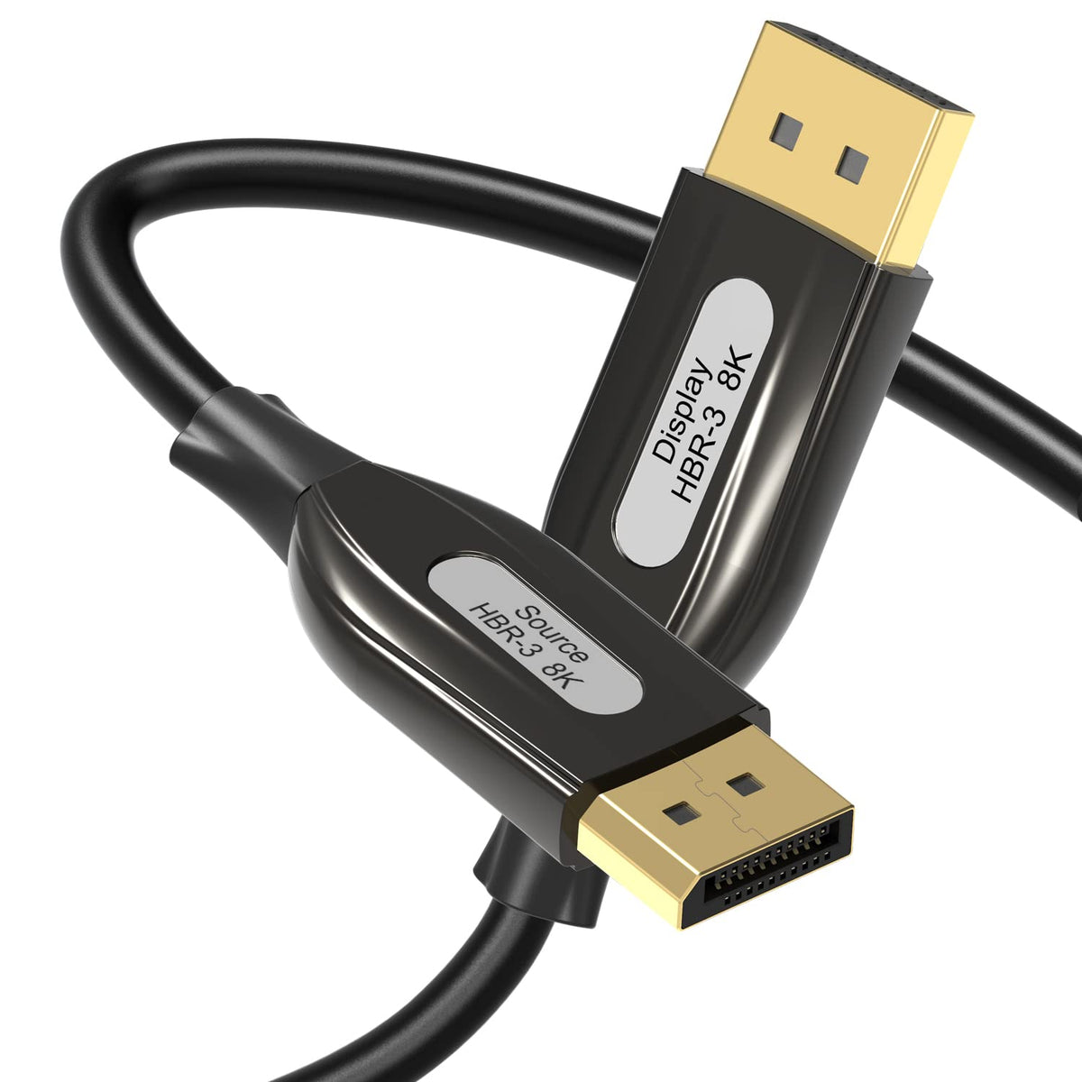 8K Fiber Optic DisplayPort Cable 50ft/15m, Braided K331557