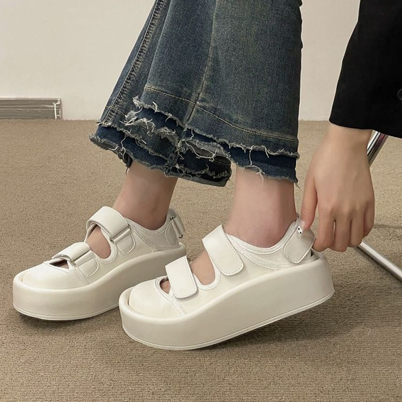 Velcro Thick-Soled Flat Casual Sandals