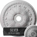 Hand-Painted Silver Ceiling Medallion Q263