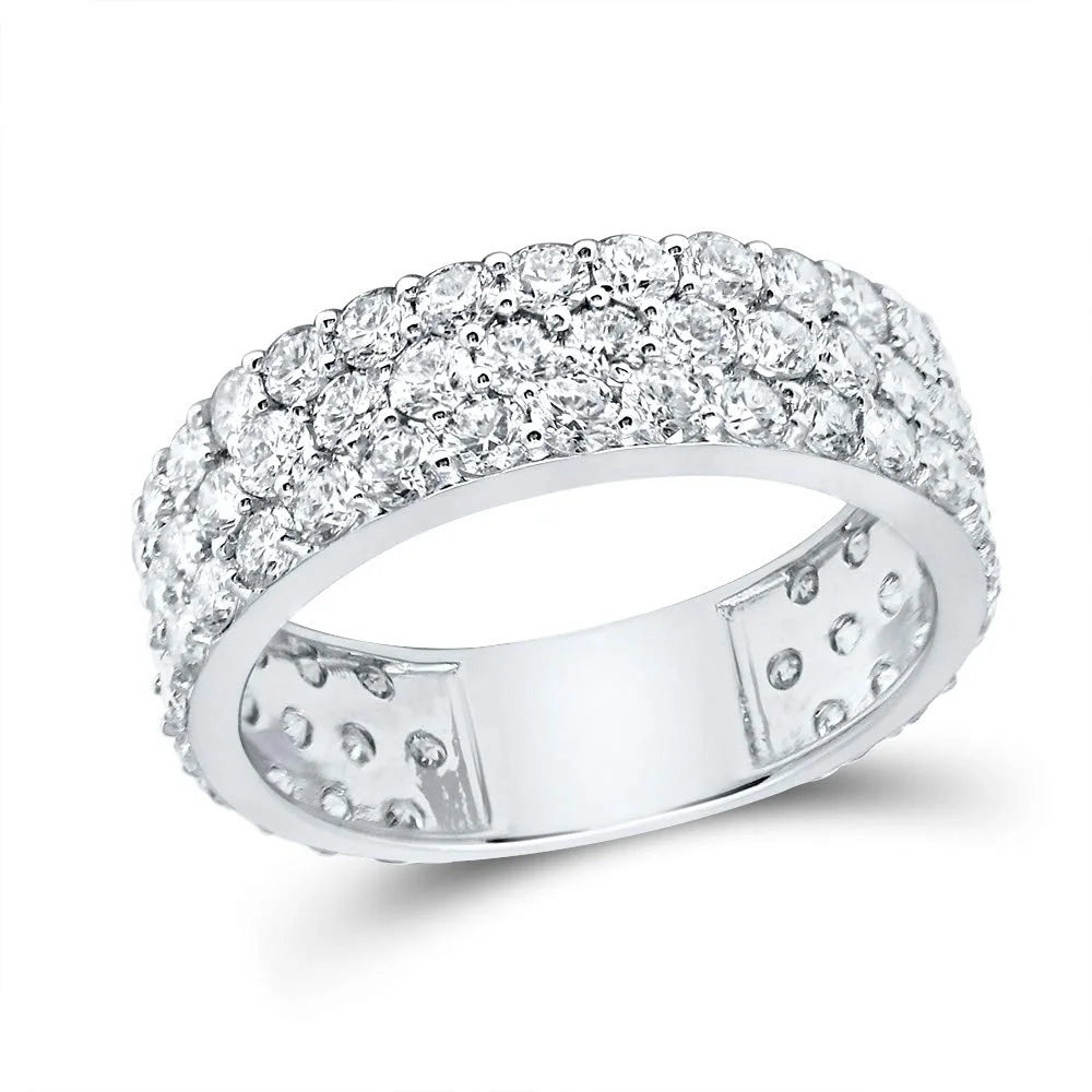 14kt White Gold Diamond Pave Band Ring Size 7 Z579549