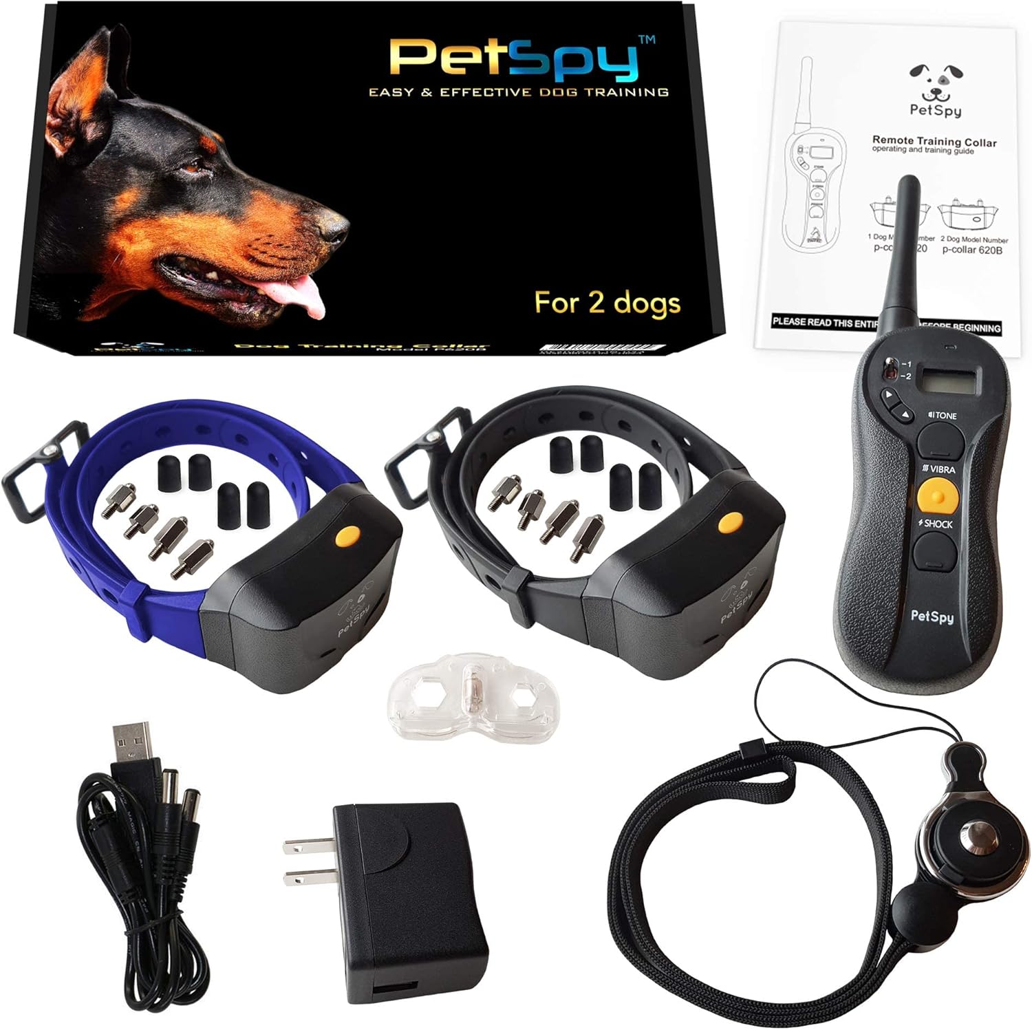 Waterproof Remote Dog Training Collar with Vibration, Electric Shock, Beep R319