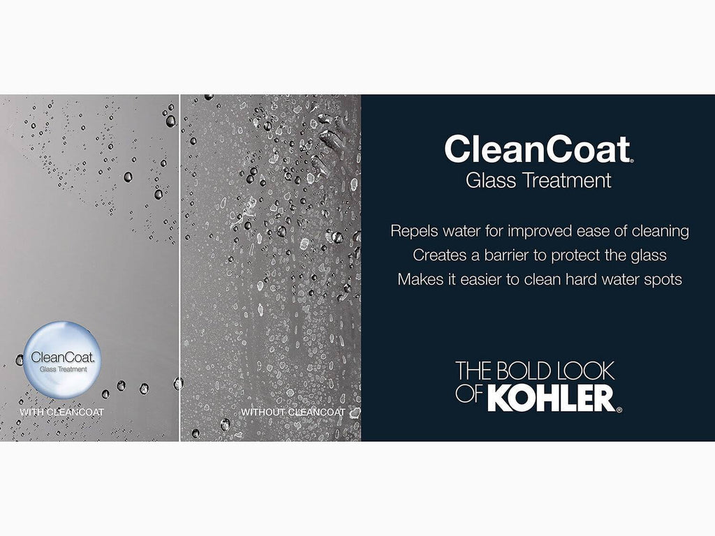Frameless Sliding Bath Door with Frosted Glass, Matte Nickel T650