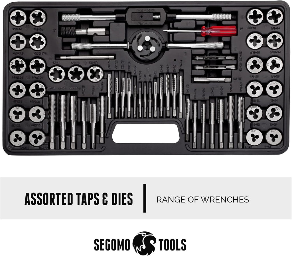 60 Piece Metric & SAE Tap and Die Set with Storage Case U139