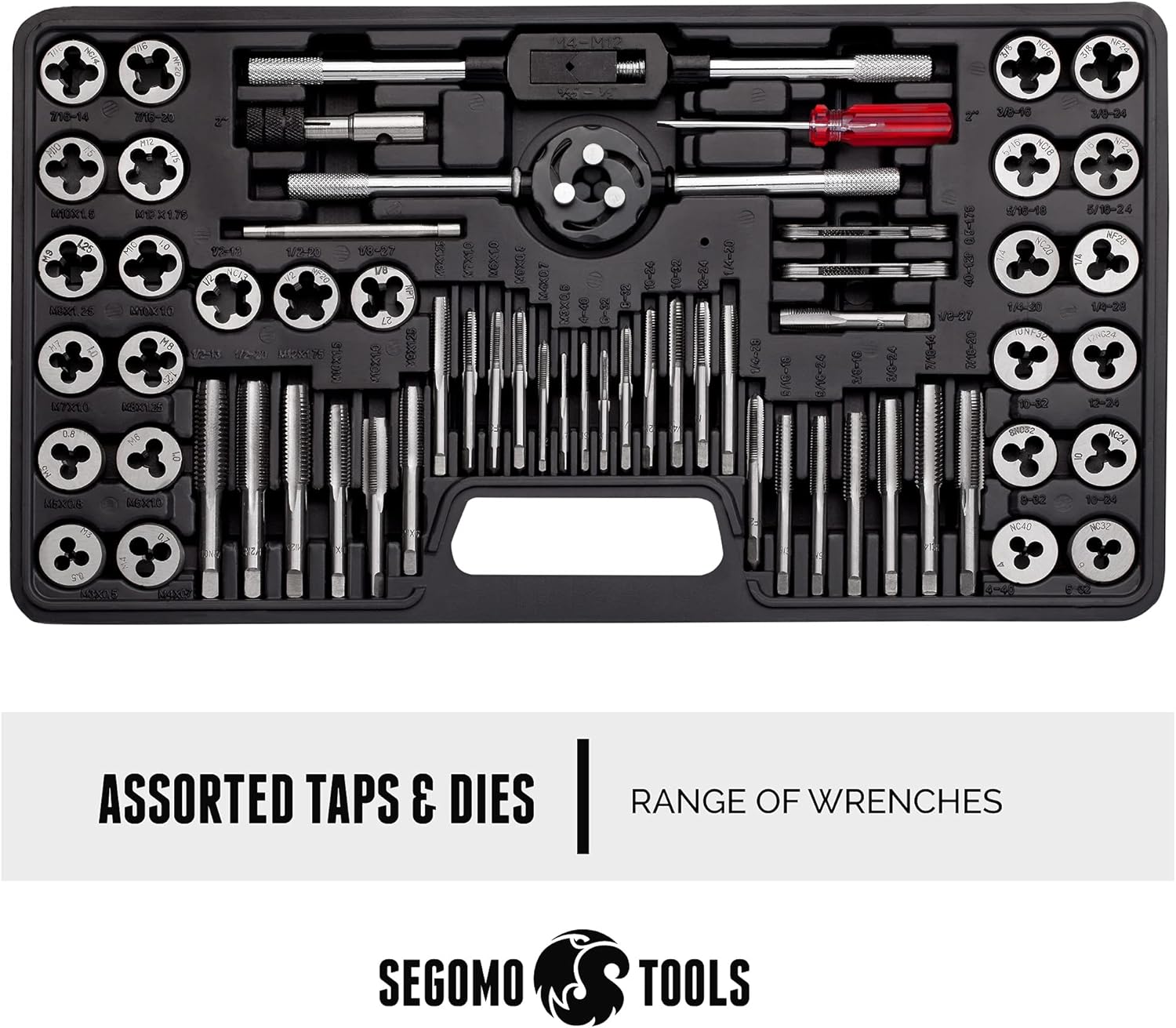 60 Piece Metric & SAE Tap and Die Set with Storage Case U139