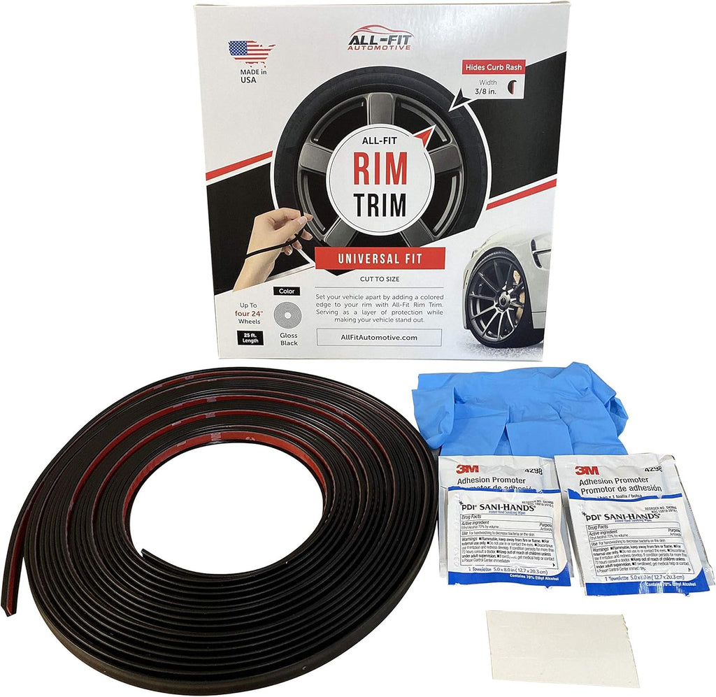 Black Universal Fit Wheel Protection Strips Pack of 2 O625