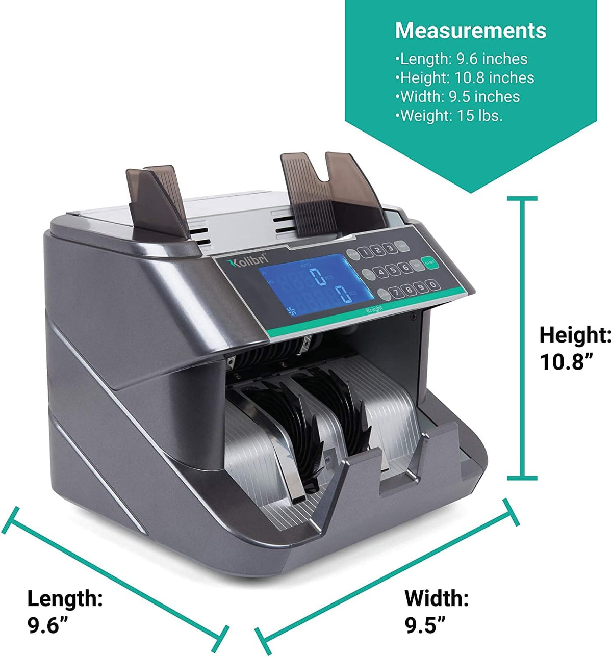 Money Bill Counting Machine with UV, MG, IR, HF, DB Counterfeit Detection, Top Loading Cash Counter, Speed 1,250 Notes/Min N913461