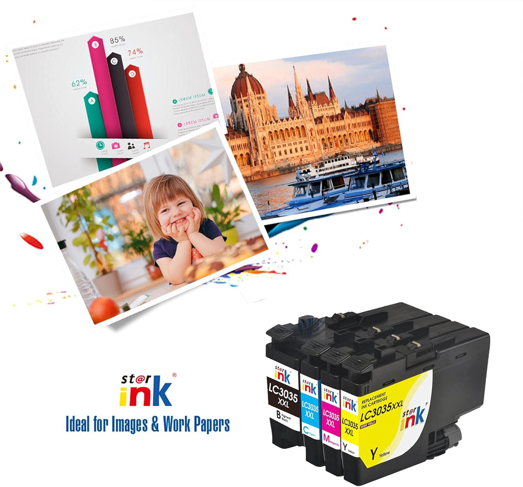 4 Packs Ink Cartridge for Brother Printer F748