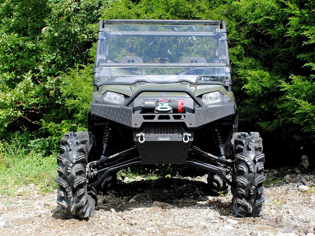 Scratch Resistant Flip Windshield for Polaris Ranger 570 Full-Size / Crew, 1/4" Thick Polycarbonate Q7855