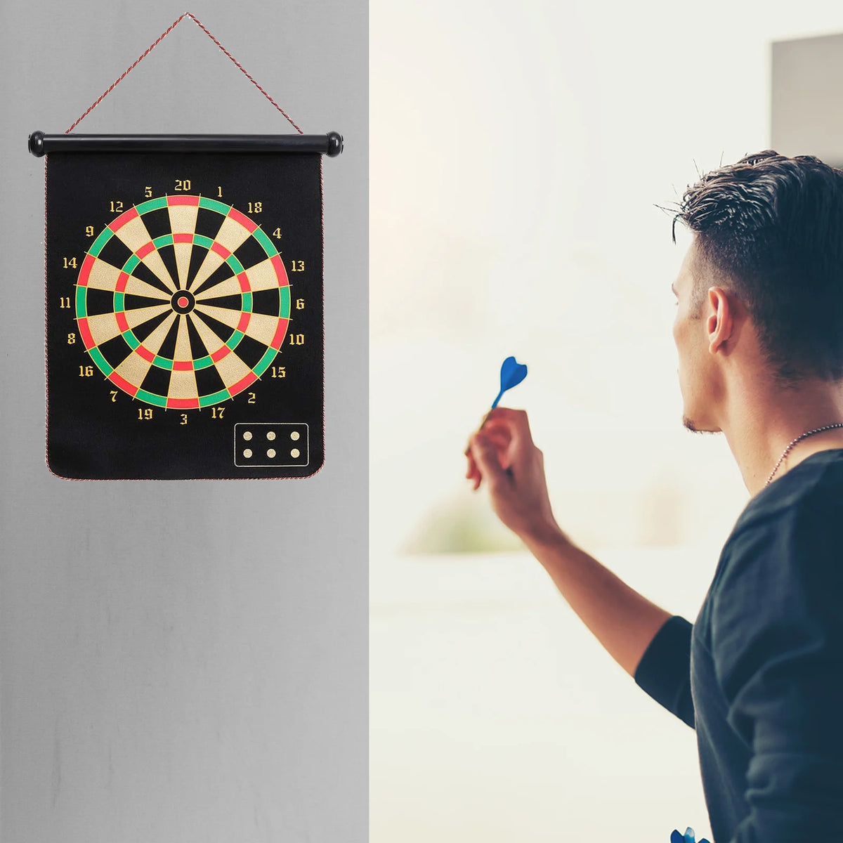 16 Magnetic Darts Double-Sided Dart Board Game Q901