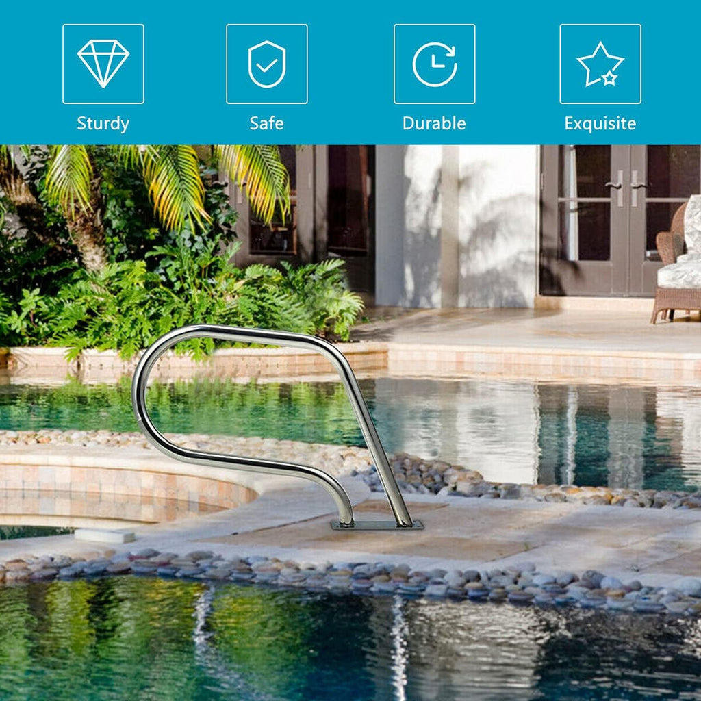 Stainless Steel Swimming Pool Hand Rail with Base Plate M3637
