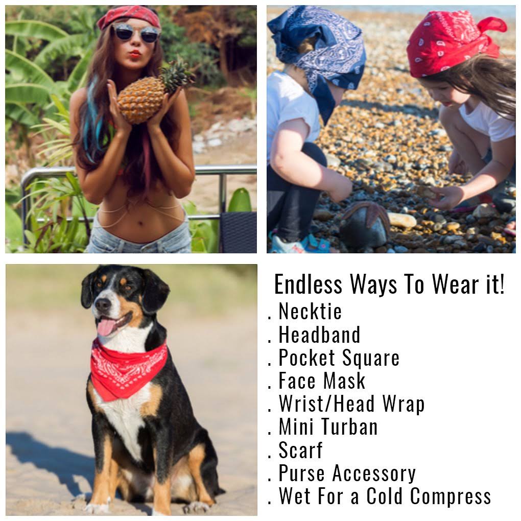 72 Pc Solid Polyester Bandanas S765477