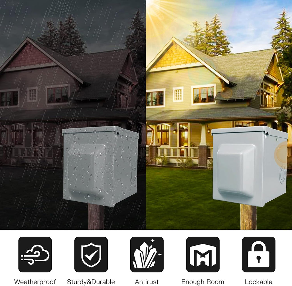 50 Amp 125/250 Volt NEMA 14-50R Weatherproof RV Power Outlet Box I88513