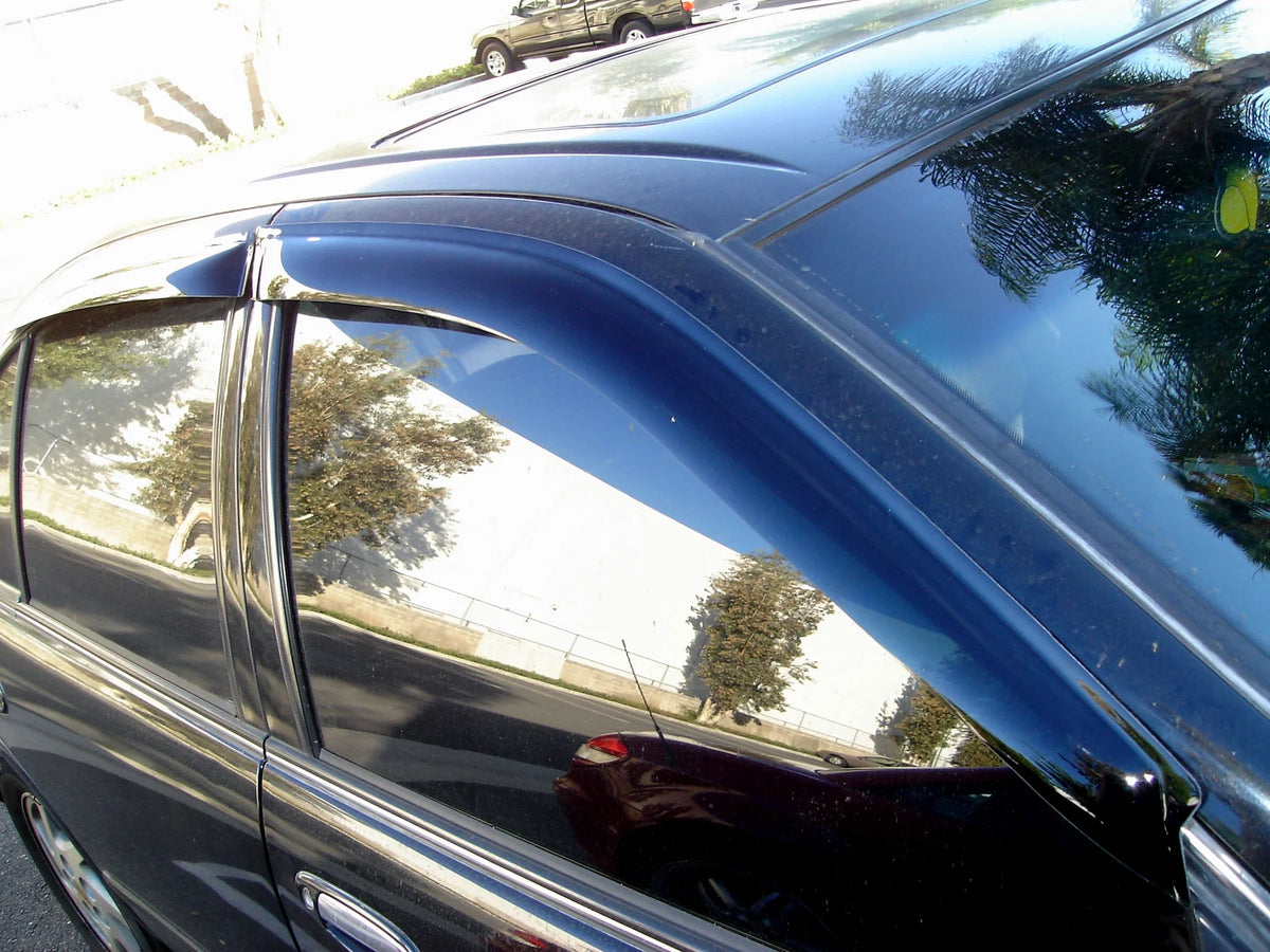 4 Pcs Dark Smoke Window Visor Deflector Rain Guard A21023