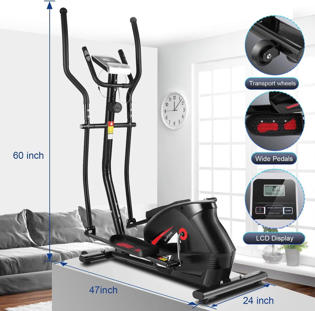 Elliptical Machine with Magnetic Resistance and 390 lbs Weight Capacity H115
