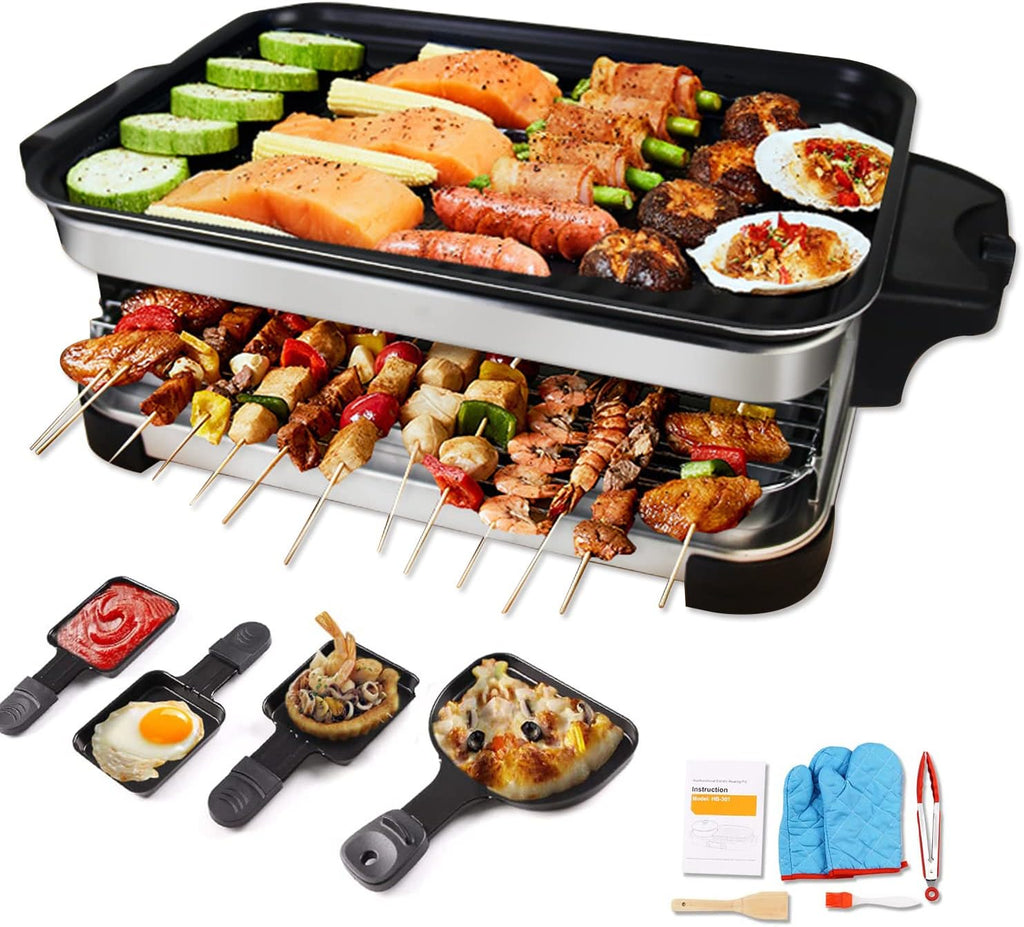 2 in 1 Electric Hot Pot and Grill with Dual Temperature Control V174406