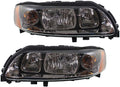 Headlight Pair for Volvo S60 2005-2009 with Bulbs Black Housing A757887