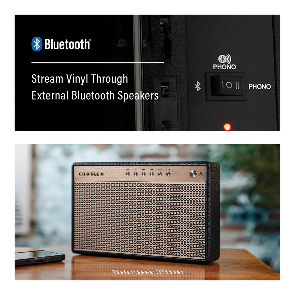 Vinyl Record Player with Bluetooth Speakers B72879