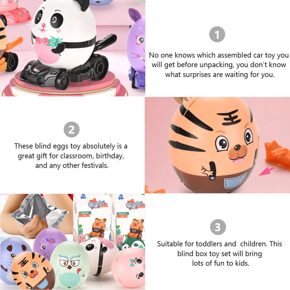 DIY Assembled Toys Car Blind Box Surprise Egg X3473