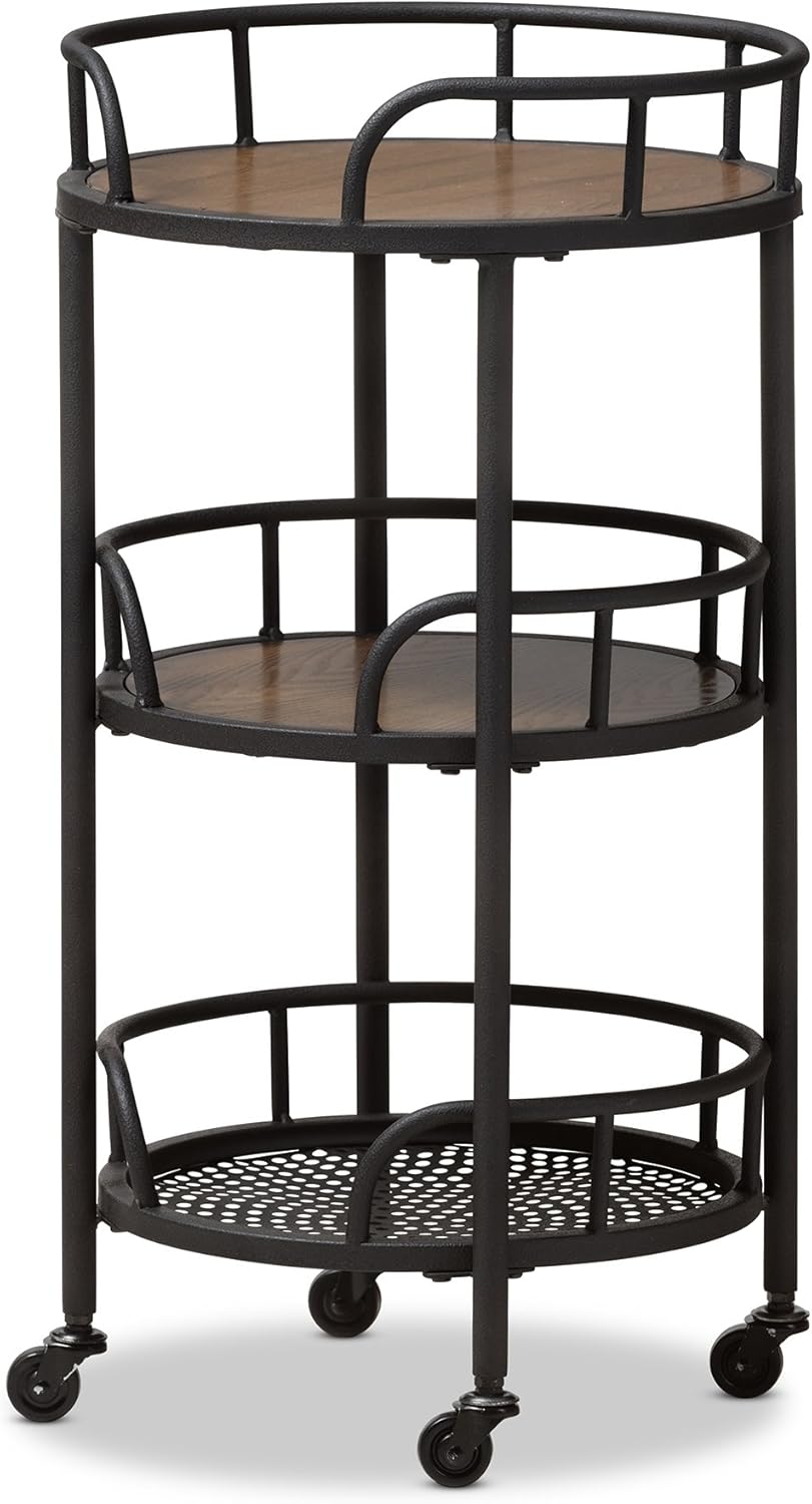 Black/Walnut Brown Trolleys & Carts C534